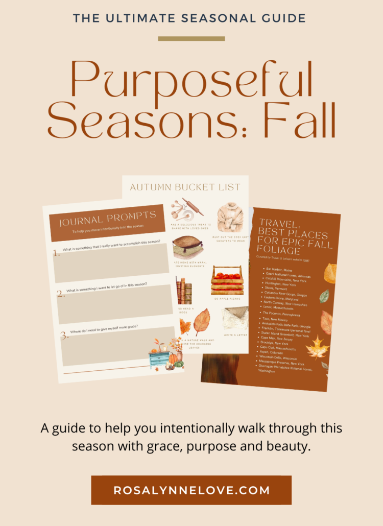 Purposeful Seasons: Fall Guide