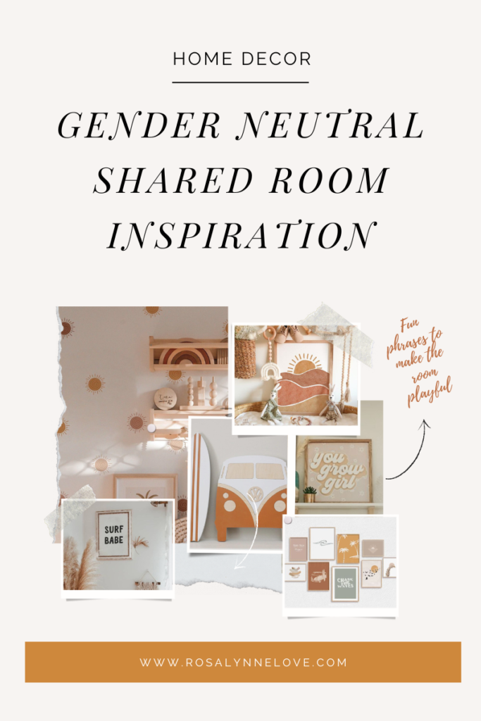 Pinterest Pin - Gender Neutral Shared Room Inspiration