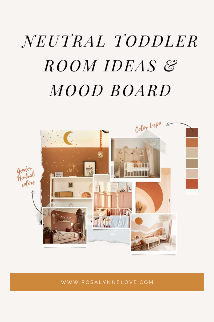 Pinterest Pin - Gender Neutral Shared Room Mood Board