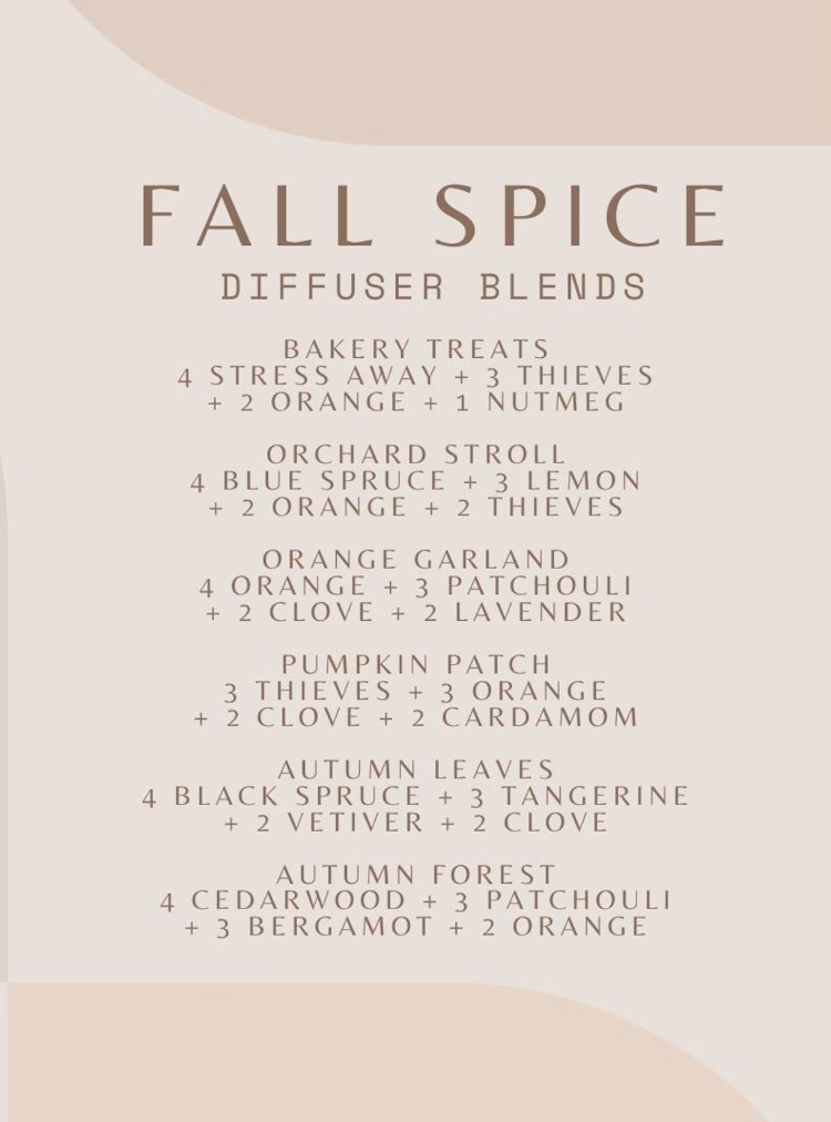 Fall Spice Diffuser Blends