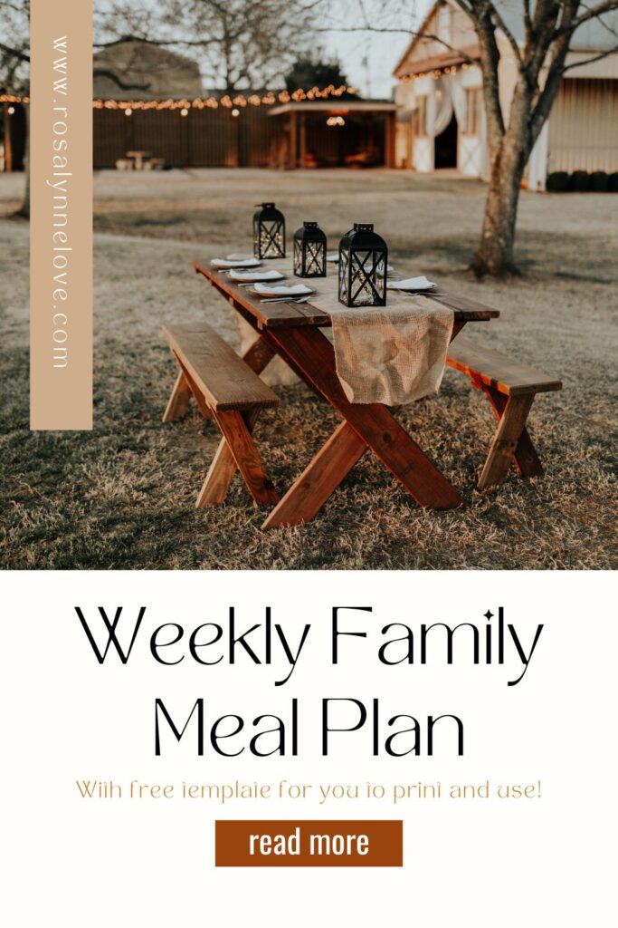 Weekly Family Meal Plan