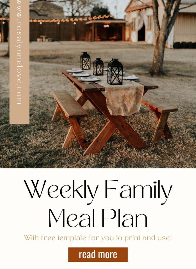 Weekly Family Meal Plan