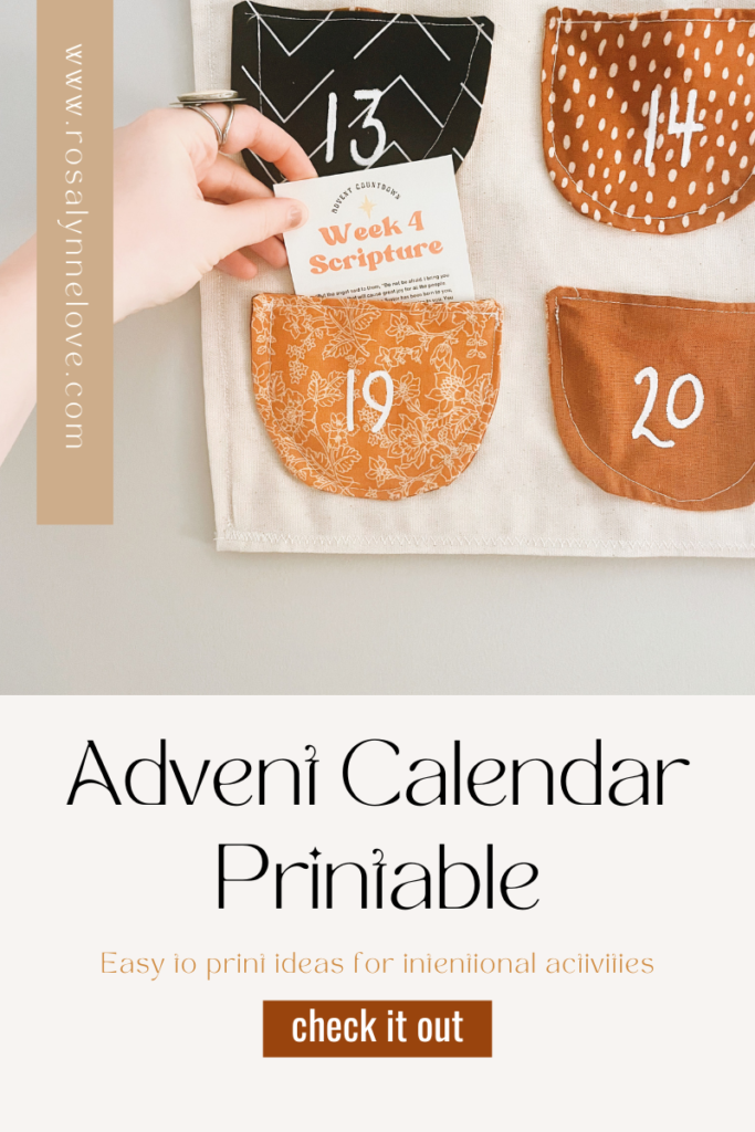 Advent Calendar Printable | Rosalynne Love